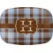 Two Color Plaid Melamine Platter (Personalized)