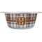 Two Color Plaid Stainless Steel Dog Bowl - Large (Personalized)