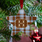 Two Color Plaid Metal Star Ornament - Lifestyle