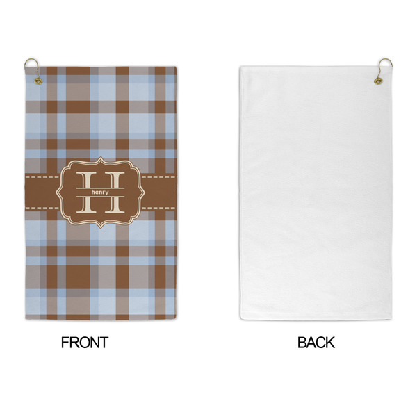 Two Color Plaid Microfiber Golf Towels - APPROVAL