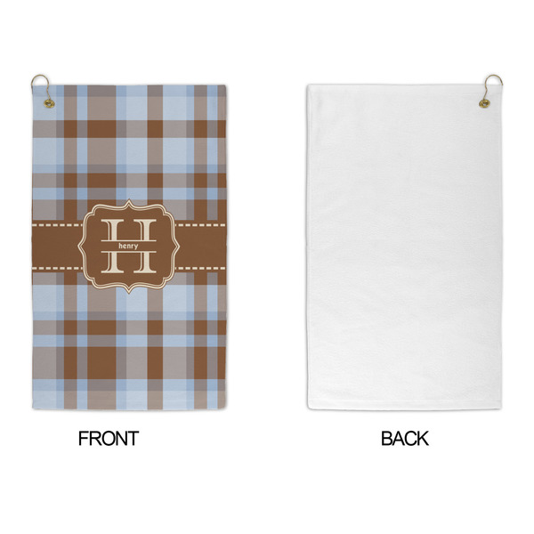 Two Color Plaid Microfiber Golf Towels - APPROVAL