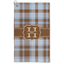 Two Color Plaid Microfiber Golf Towel - Large (Personalized)