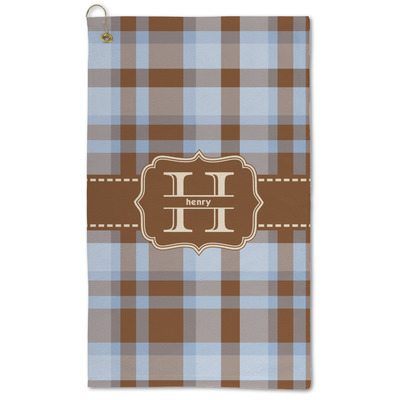 Two Color Plaid Microfiber Golf Towel - Large (Personalized)