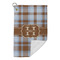 Two Color Plaid Microfiber Golf Towels Small - FRONT FOLDED
