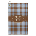 Two Color Plaid Microfiber Golf Towel - Small (Personalized)
