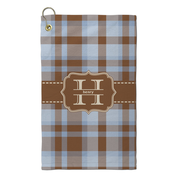 Custom Two Color Plaid Microfiber Golf Towel - Small (Personalized)