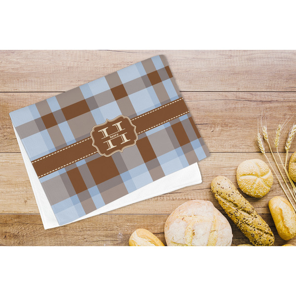Two Color Plaid Microfiber Kitchen Towel - LIFESTYLE