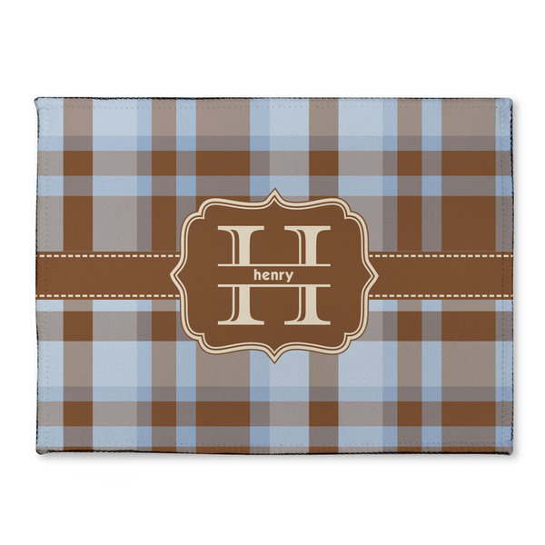 Custom Two Color Plaid Microfiber Screen Cleaner (Personalized)