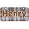 Two Color Plaid Mini/Bicycle License Plate (2 Holes) (Personalized)
