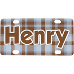 Two Color Plaid Mini/Bicycle License Plate (Personalized)
