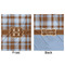 Two Color Plaid Minky Blanket - 50"x60" - Double Sided - Front & Back