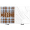 Two Color Plaid Minky Blanket - 50"x60" - Single Sided - Front & Back