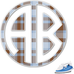 Two Color Plaid Monogram Iron On Transfer - Up to 9"x9" (Personalized)