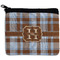 Two Color Plaid Neoprene Coin Purse - Front