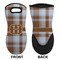 Two Color Plaid Neoprene Oven Mitt (Front & Back)