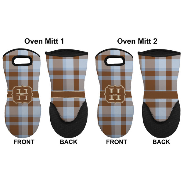 Two Color Plaid Neoprene Oven Mitt - Set of 2 - Approval