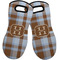 Two Color Plaid Neoprene Oven Mitts - Set of 2 w/ Name and Initial