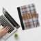 Two Color Plaid Notebook Padfolio - LIFESTYLE (large)