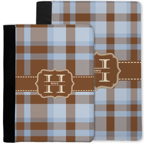 Two Color Plaid Notebook Padfolio - MAIN