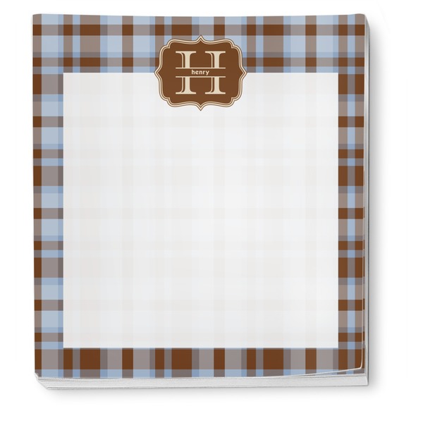 Two Color Plaid Notepad - Apvl