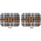Two Color Plaid Octagon Placemat - Double Print Front and Back