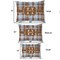 Two Color Plaid Outdoor Dog Beds - SIZE CHART