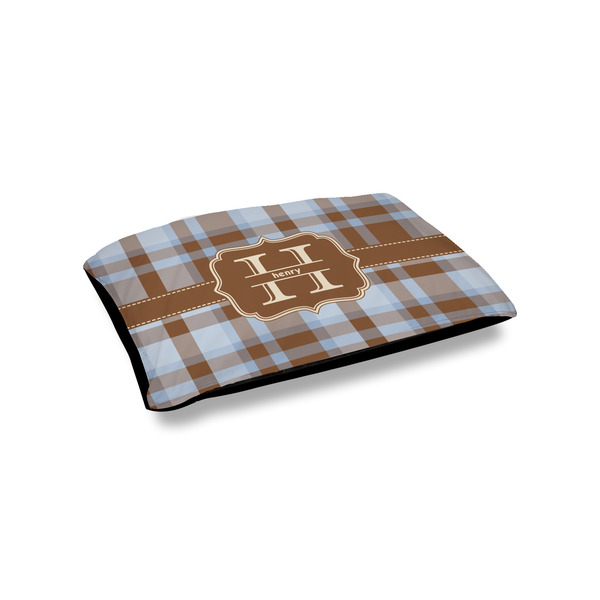 Custom Two Color Plaid Outdoor Dog Bed - Small (Personalized)
