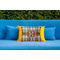 Two Color Plaid Outdoor Throw Pillow  - LIFESTYLE (Rectangular - 20x14)