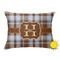 Two Color Plaid Outdoor Throw Pillow (Rectangular - 12x16)