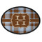 Two Color Plaid Oval Patch