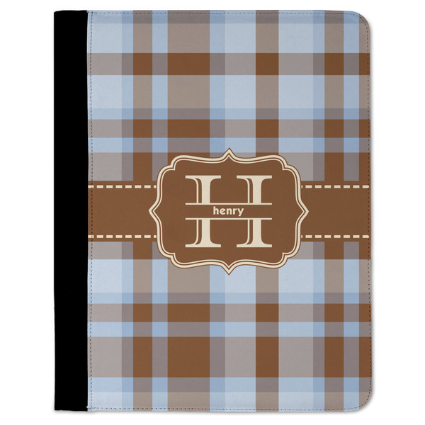 Custom Two Color Plaid Padfolio Clipboard - Large (Personalized)