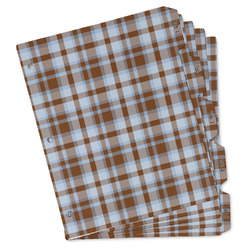 Two Color Plaid Binder Tab Divider - Set of 5 (Personalized)