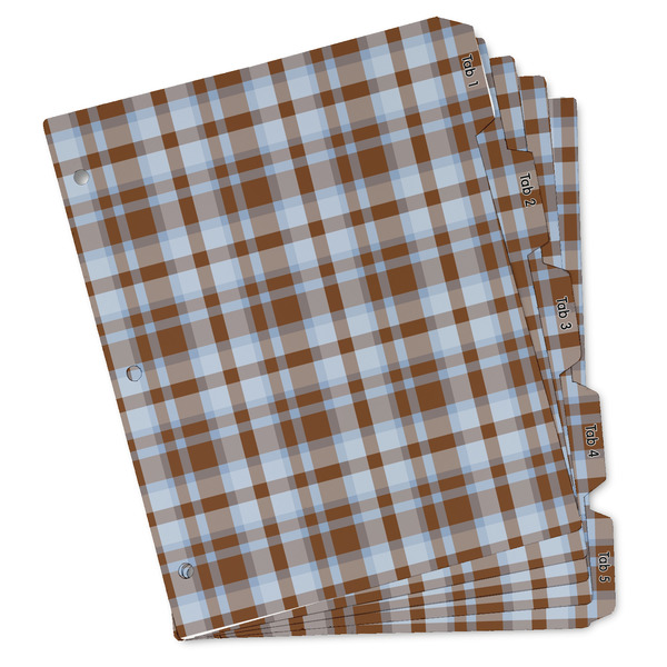 Custom Two Color Plaid Binder Tab Divider Set (Personalized)