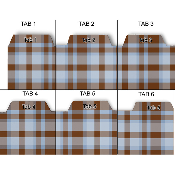 Two Color Plaid Page Dividers - Set of 6 - Approval