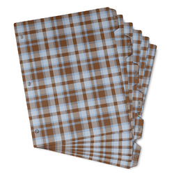 Two Color Plaid Binder Tab Divider - Set of 6 (Personalized)