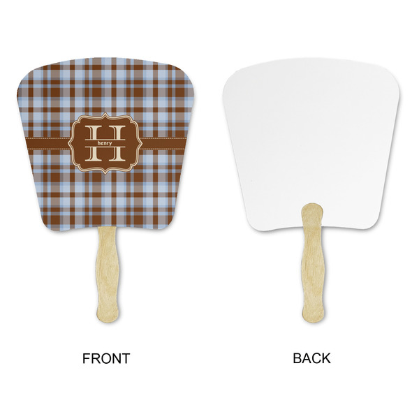 Two Color Plaid Paper Fans - Approval