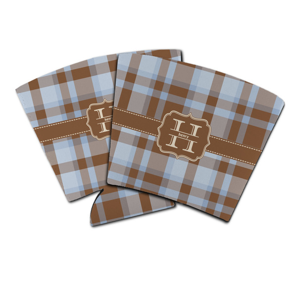 Custom Two Color Plaid Party Cup Sleeve (Personalized)