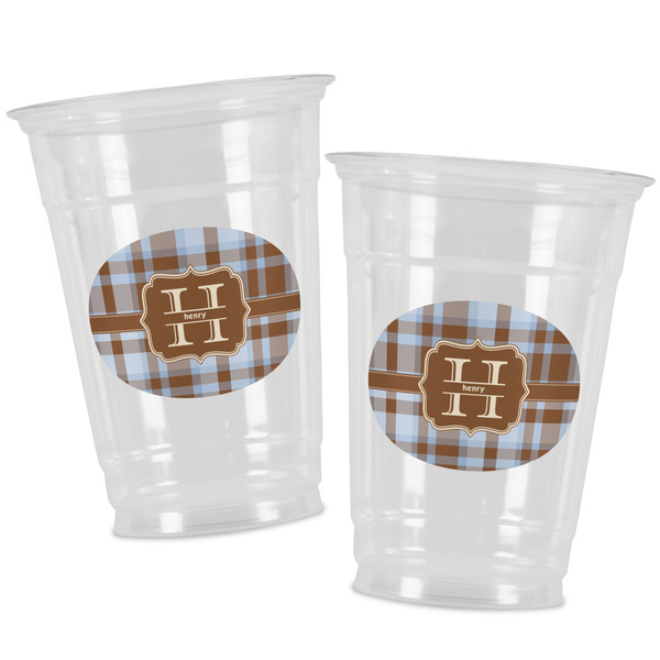 Two Color Plaid Party Cups - 16oz - Alt View
