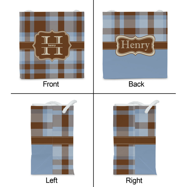 Two Color Plaid Party Favor Gift Bag - Gloss - Approval