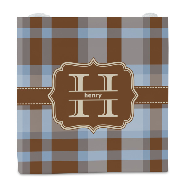 Two Color Plaid Party Favor Gift Bag - Matte - Front