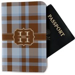 Two Color Plaid Passport Holder - Fabric (Personalized)