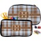 Two Color Plaid Pencil / School Supplies Bags Small and Medium