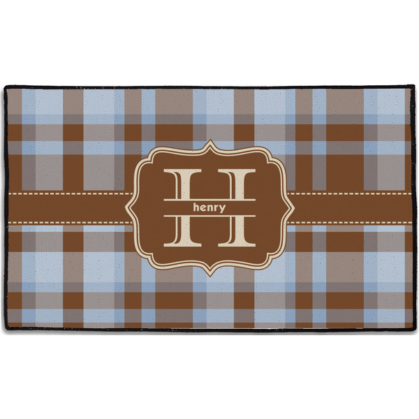 Custom Two Color Plaid Door Mat - 60"x36" (Personalized)