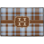 Two Color Plaid Door Mat - 36"x24" (Personalized)