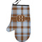 Two Color Plaid Personalized Oven Mitt - Left