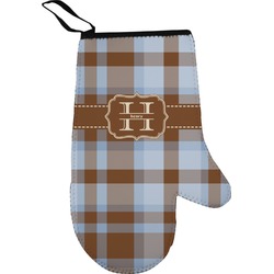 Two Color Plaid Right Oven Mitt (Personalized)