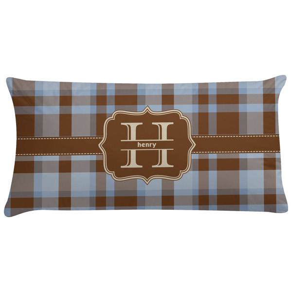 Custom Two Color Plaid Pillow Case - King (Personalized)