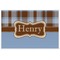 Two Color Plaid Personalized Placemat (Back)