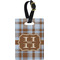 Two Color Plaid Personalized Rectangular Luggage Tag
