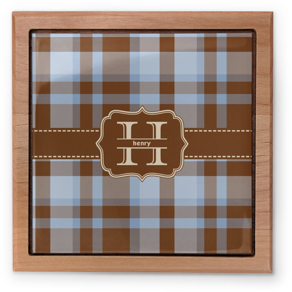 Two Color Plaid Pet Urn - Apvl